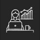 Freelance marketologist chalk icon